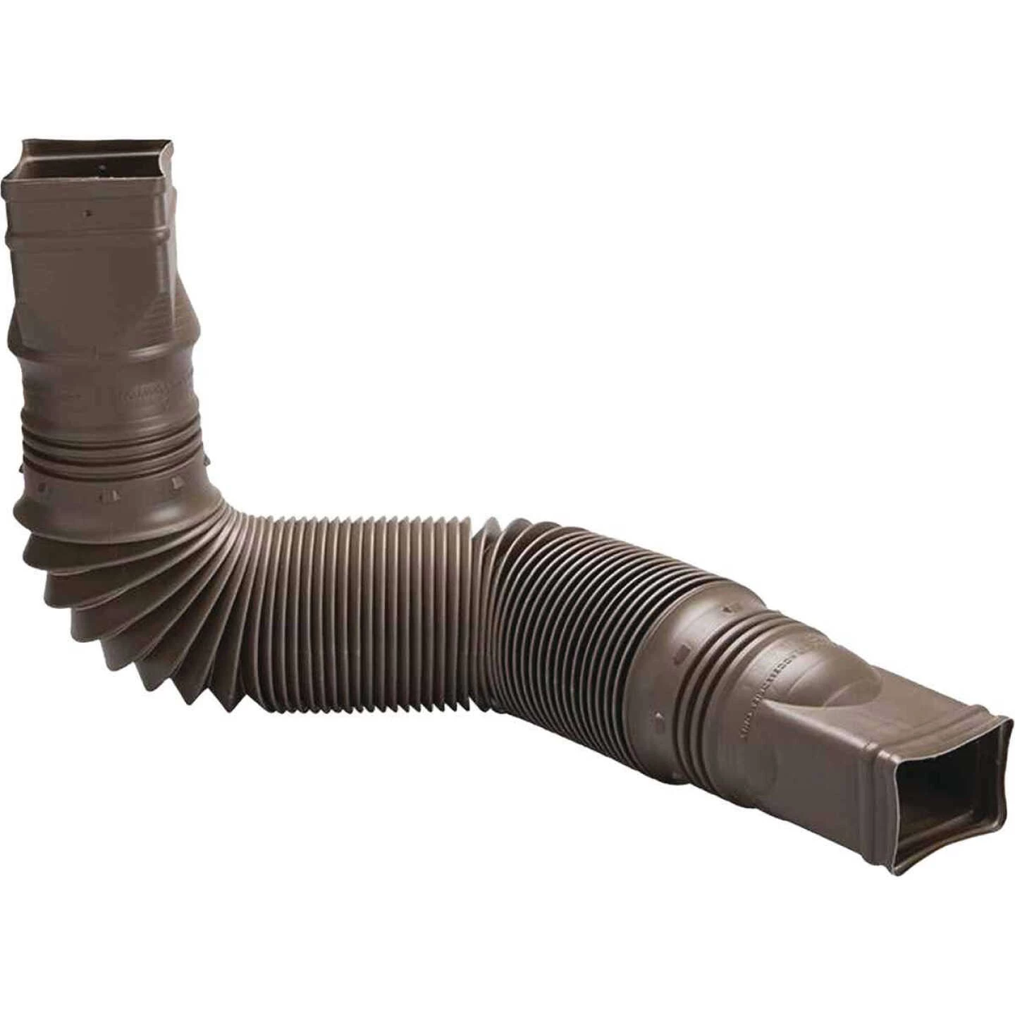 Amerimax Flex-A-Spout Brown Vinyl Downspout Extension 1 Amerimax Flex-A-Spout Brown Vinyl Downspout Extension
