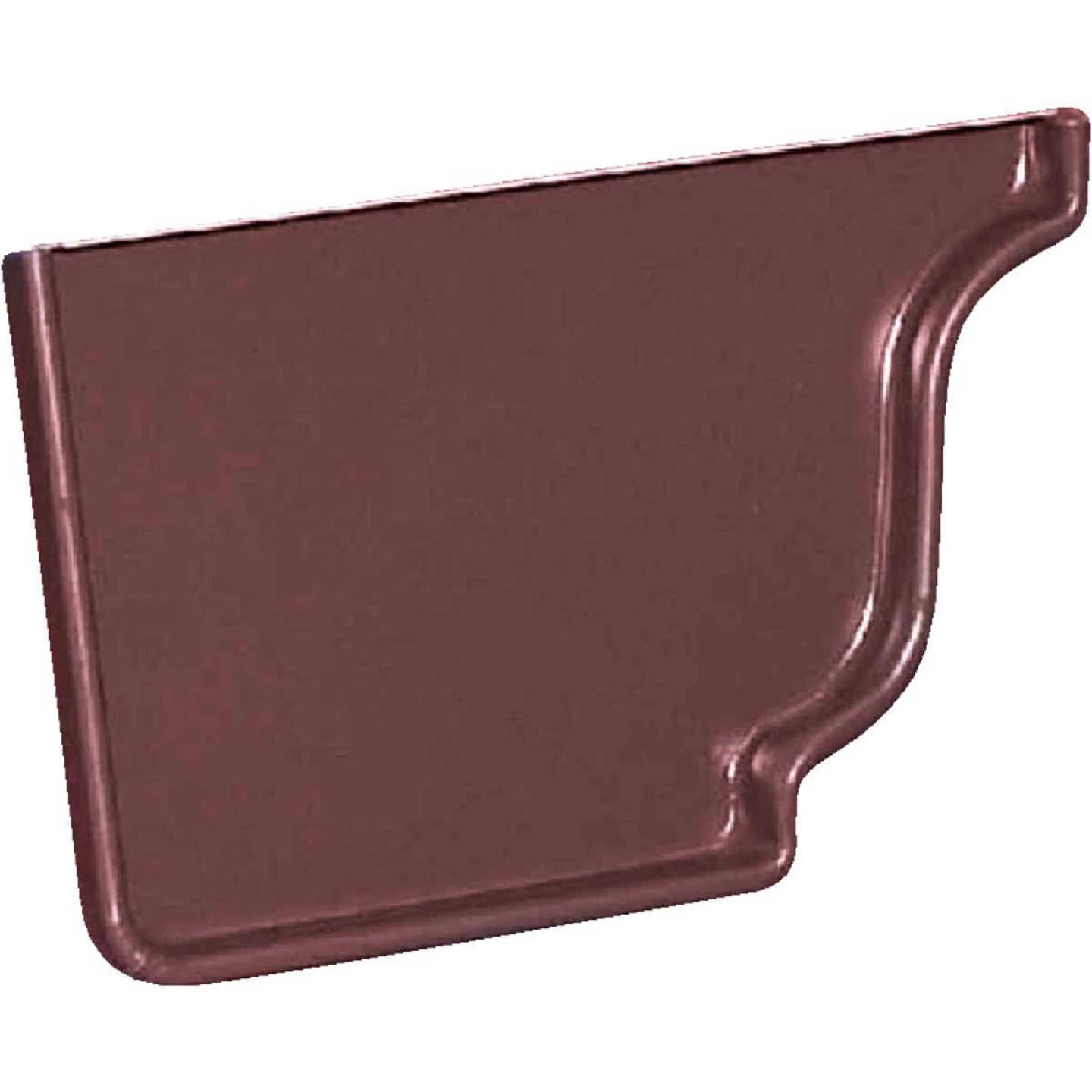 Amerimax 5 In. Galvanized Brown Left Gutter End Cap 1 Amerimax 5 In. Galvanized Brown Left Gutter End Cap