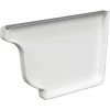Amerimax 5 In. Galvanized White Right Gutter End Cap