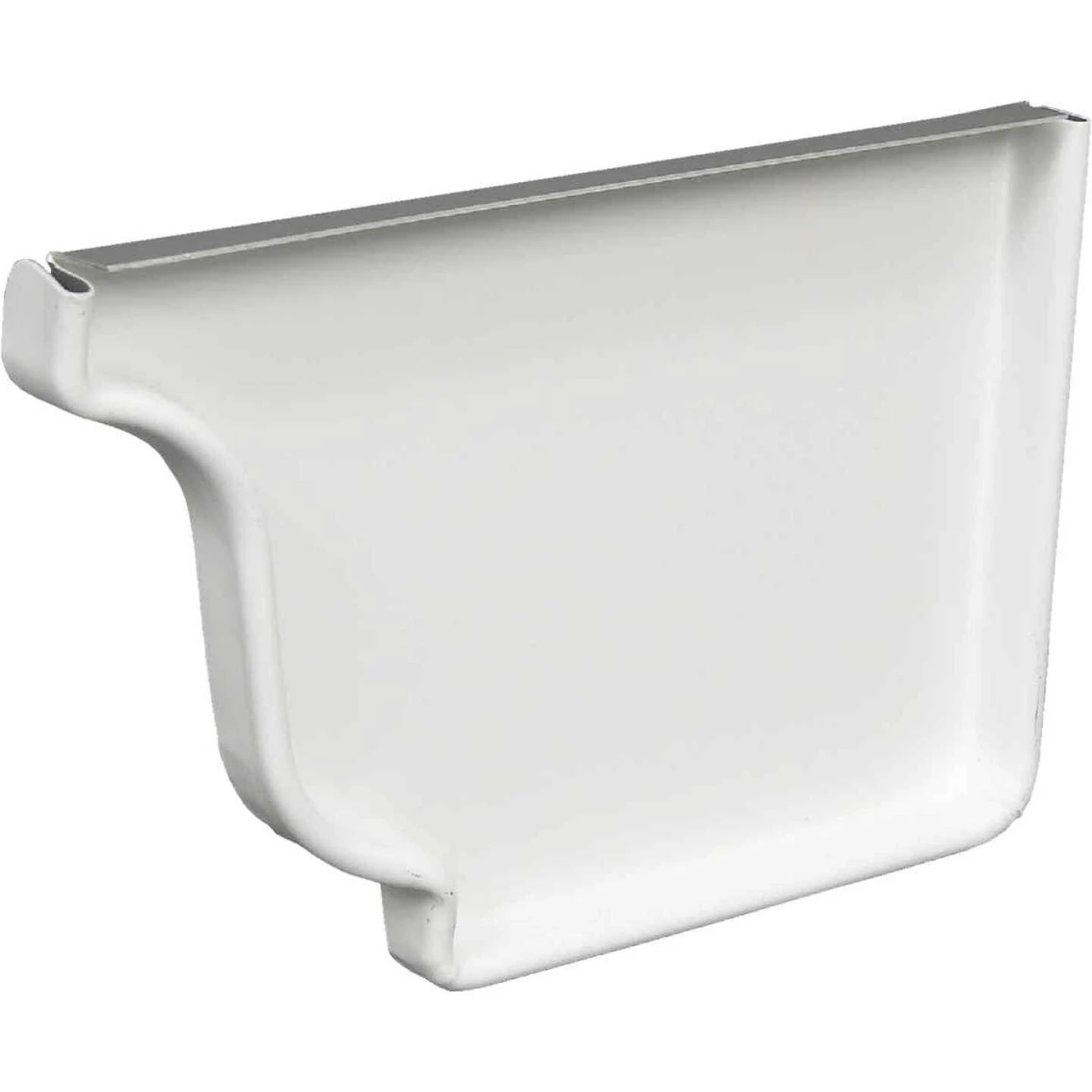 Amerimax 5 In. Galvanized White Right Gutter End Cap 1 Amerimax 5 In. Galvanized White Right Gutter End Cap