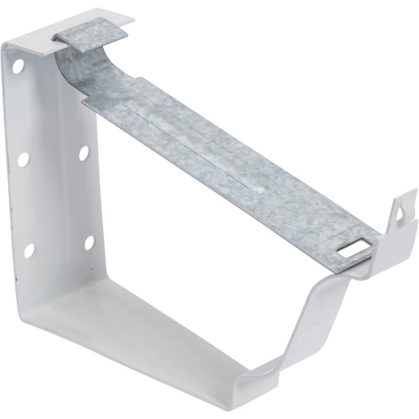 Amerimax K Style Galvanized White Snap-Lok Gutter Hanger Bracket 1 Amerimax K Style Galvanized White Snap-Lok Gutter Hanger Bracket