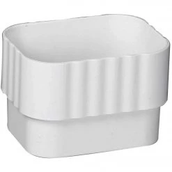 Amerimax 2 In. X 3 In. Traditional K-Style White Vinyl Downspout Connector