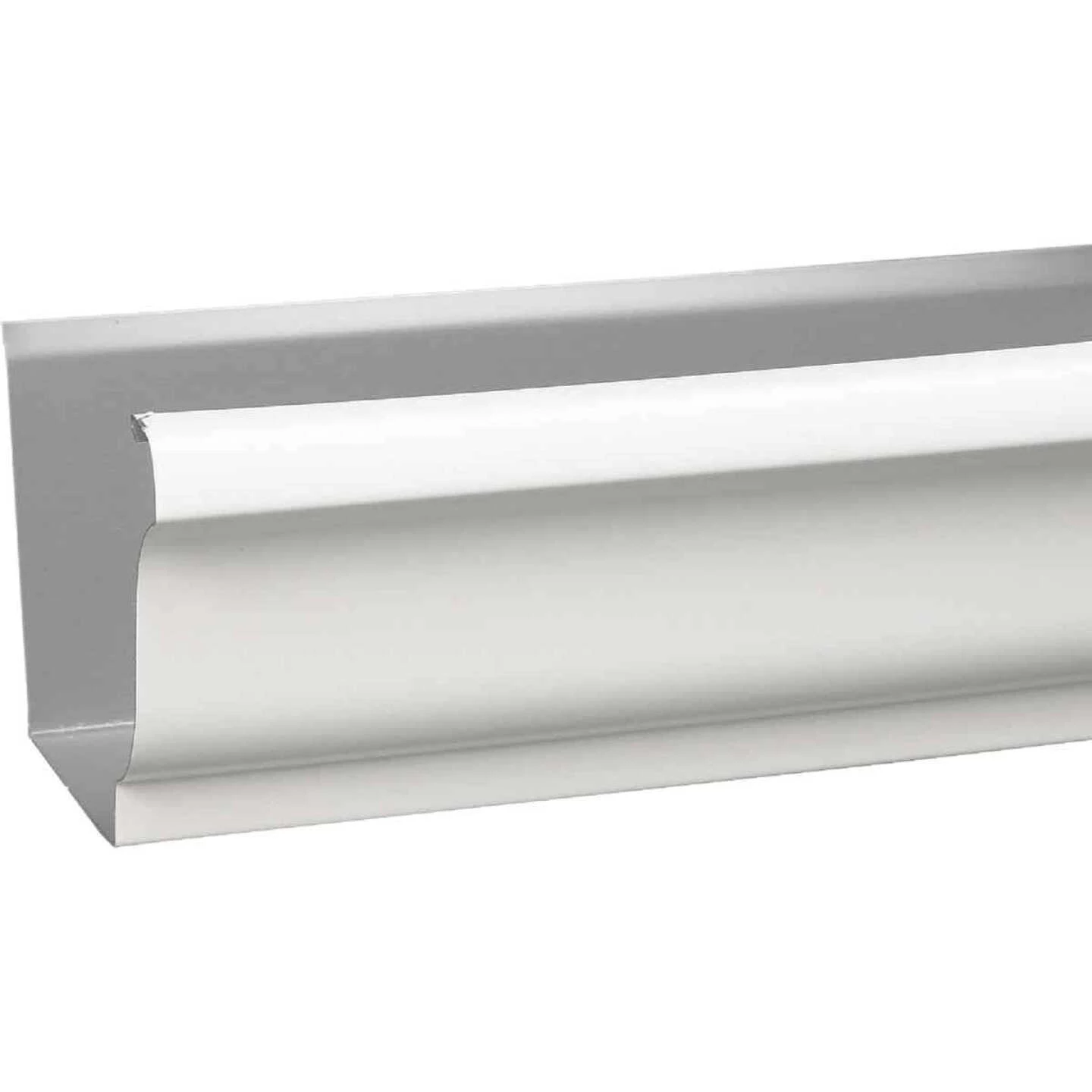 Amerimax 5 In. X 10 Ft. K-Style White Galvanized Steel Gutter 1 Amerimax 5 In. X 10 Ft. K-Style White Galvanized Steel Gutter