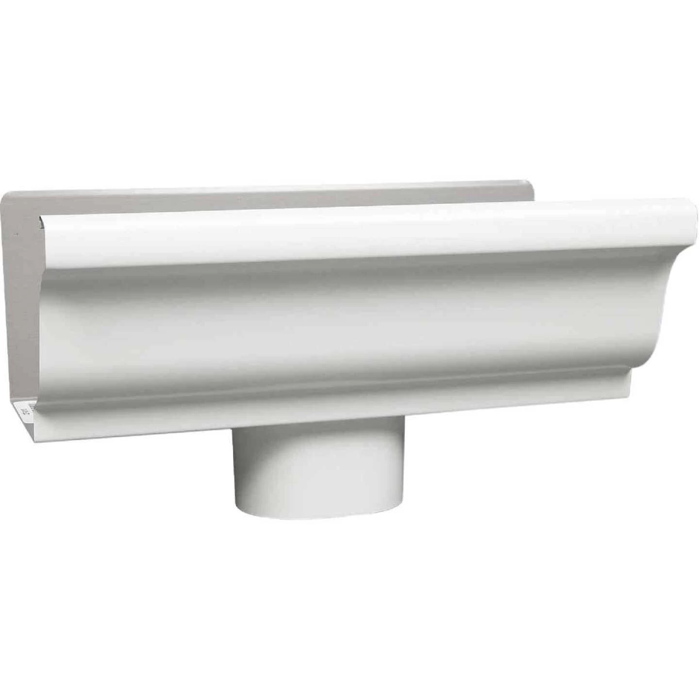 Amerimax 5 In. K Style Galvanized White Gutter Drop Outlet 1 Amerimax 5 In. K Style Galvanized White Gutter Drop Outlet