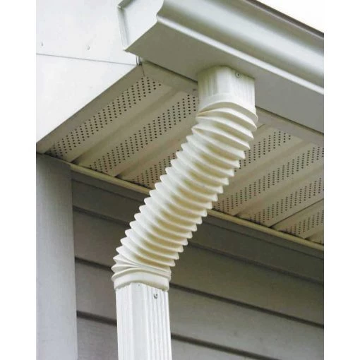 Amerimax 2 X 3 In. Plastic White Front Or Side Downspout Elbow -Amerimax Elegant Shop ItemImage 115819 q5vbeb 1953uw fechzd