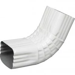 Amerimax 2 X 3 In. Galvanized White Front Downspout Elbow