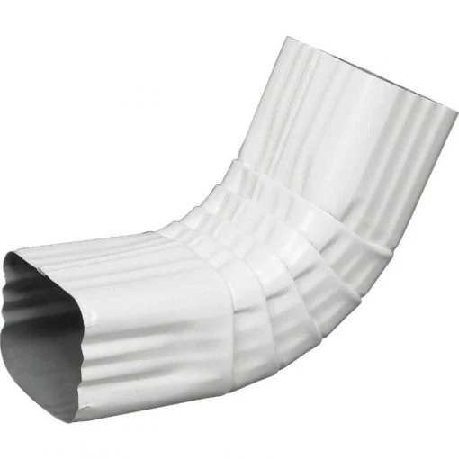 Amerimax 2 X 3 In. Galvanized White Front Downspout Elbow -Amerimax Elegant Shop ItemImage 115930 q5vbej 4x5ak8 ay4ocu