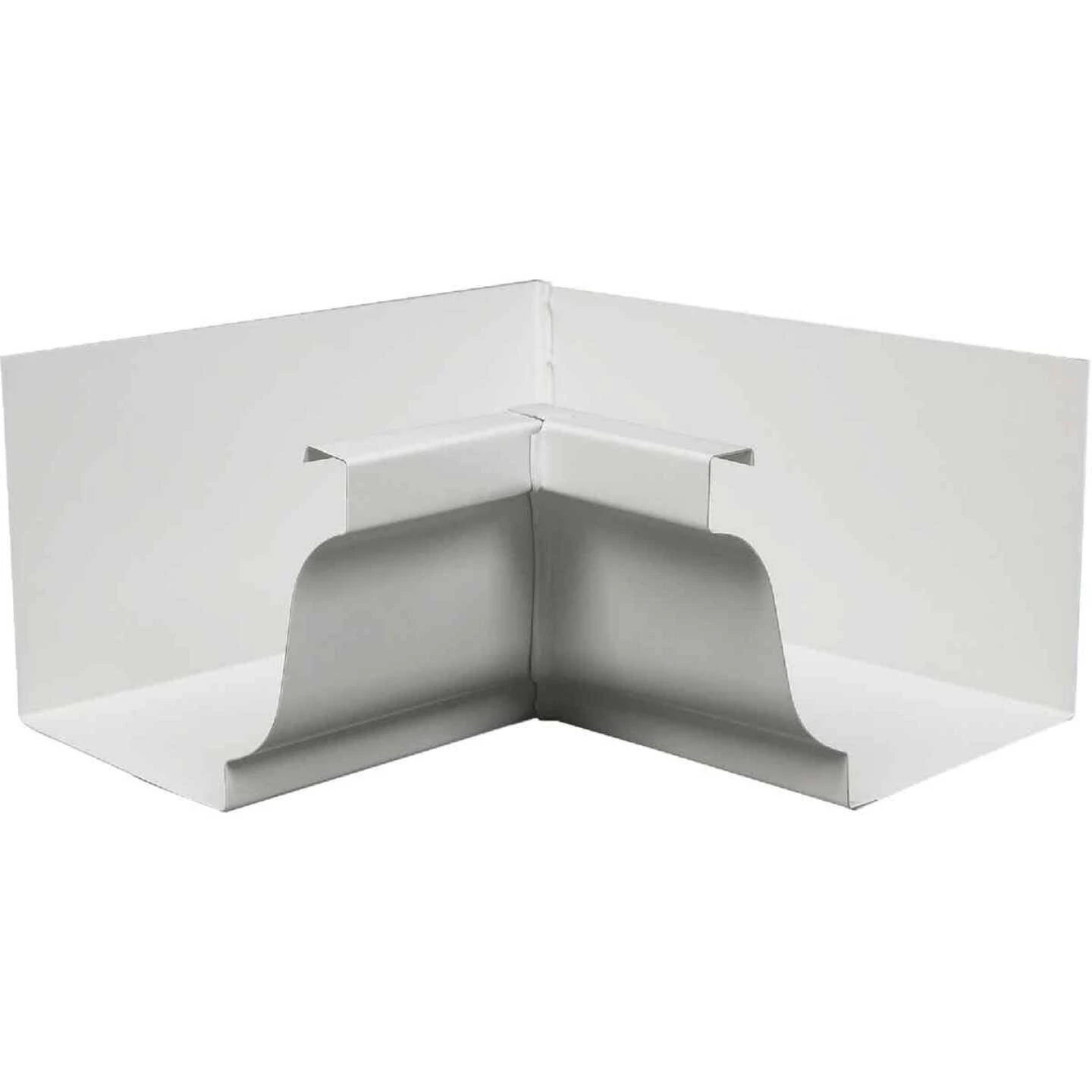 Amerimax 4 In. Galvanized White Mitre Gutter Inside Corner 1 Amerimax 4 In. Galvanized White Mitre Gutter Inside Corner