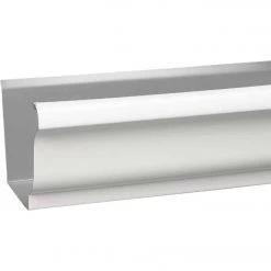 Amerimax 4 In. X 10 Ft. K-Style White Galvanized Steel Gutter