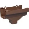 Amerimax 5 In. End With 2 In. X 3 In. Drop Outlet For Brown Vinyl Traditional K-Style Gutter