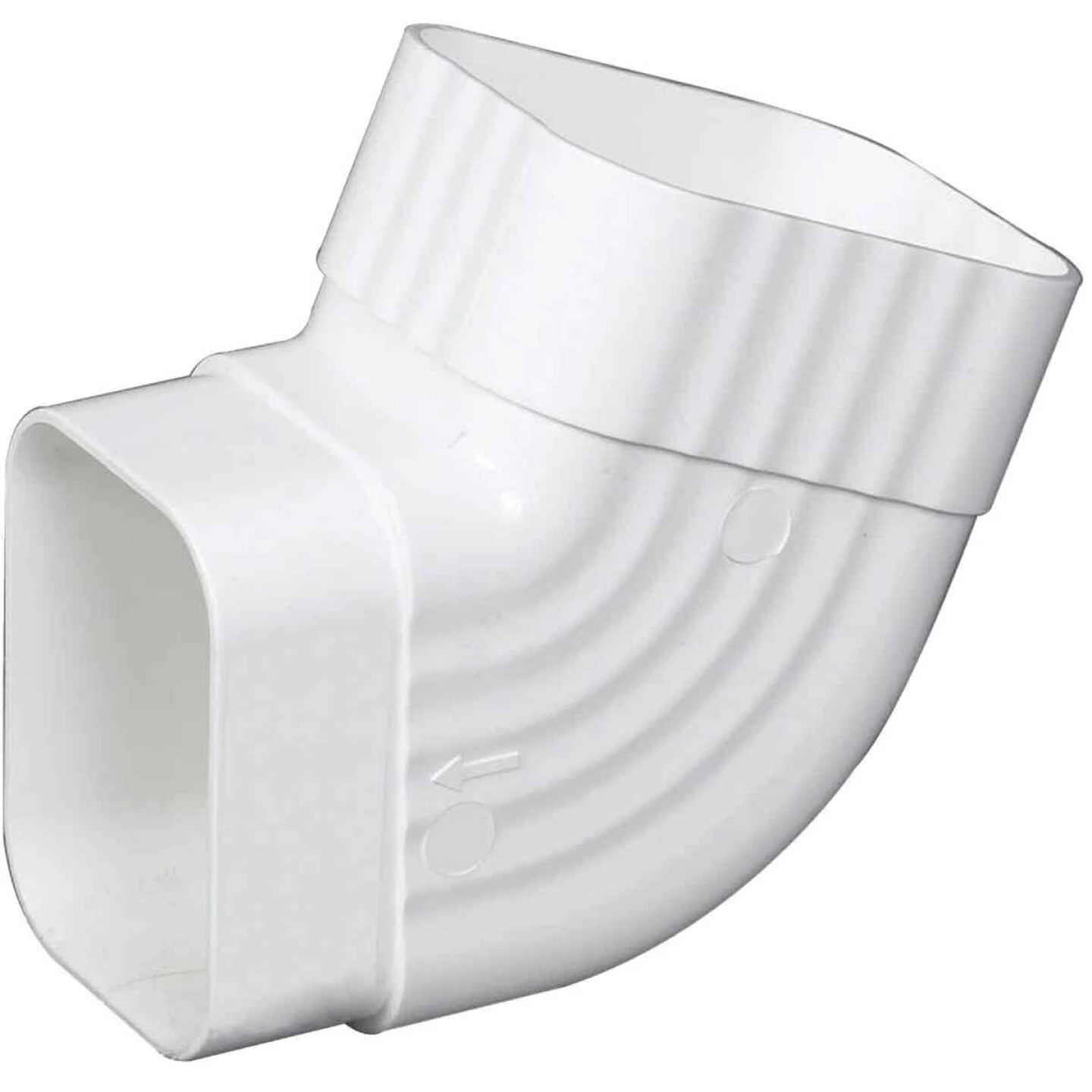 Amerimax 2 In. X 3 In. White Vinyl Side B Elbow 1 Amerimax 2 In. X 3 In. White Vinyl Side B Elbow